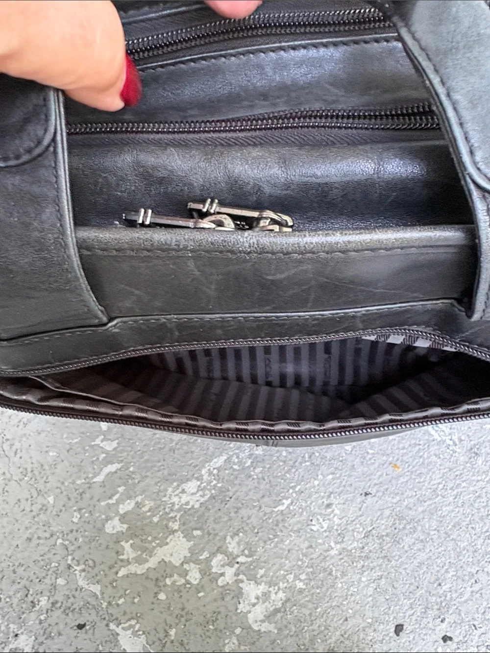 Tumi Alpha Napa leather expandable briefcase